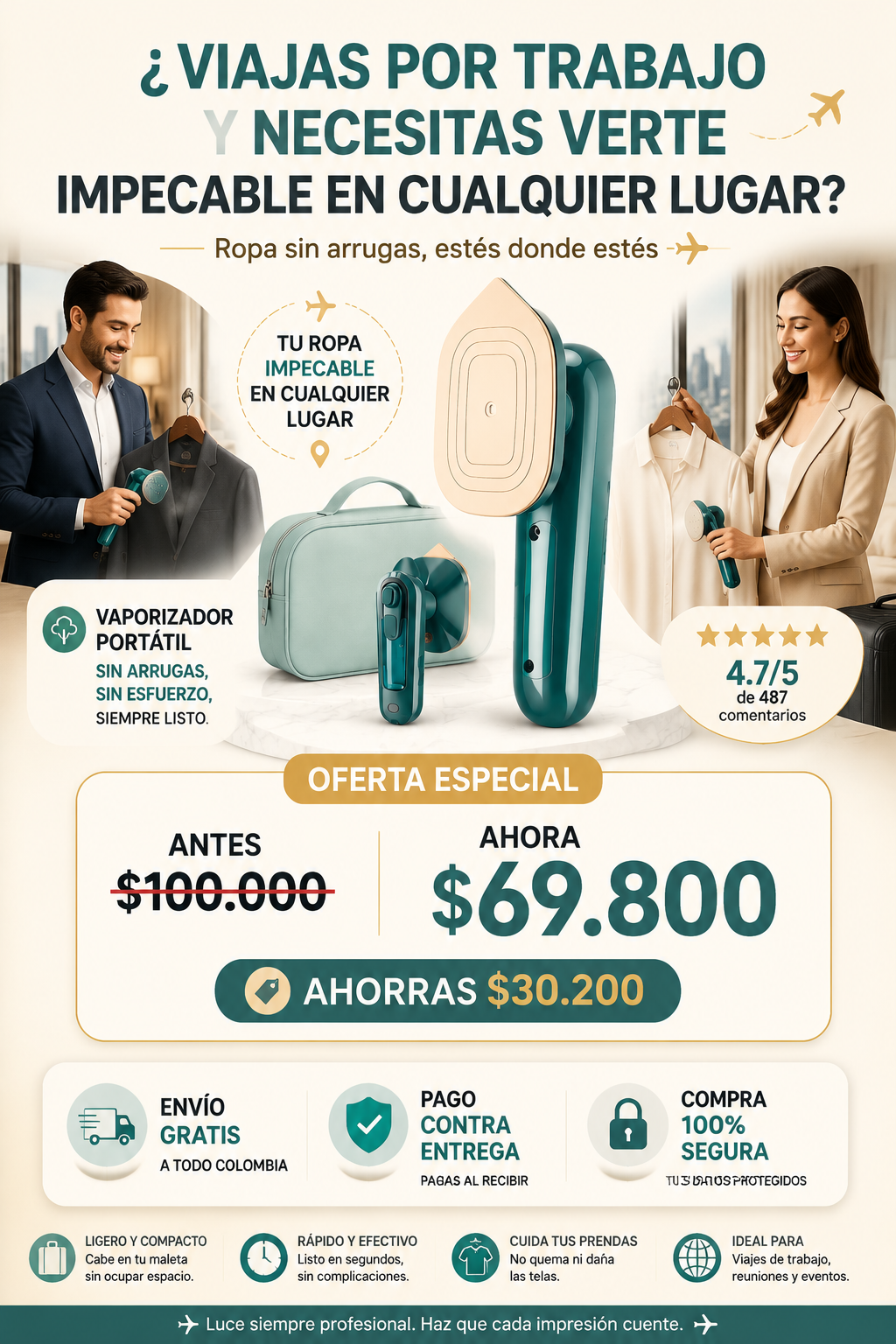 mini plancha viajera GlamPocket