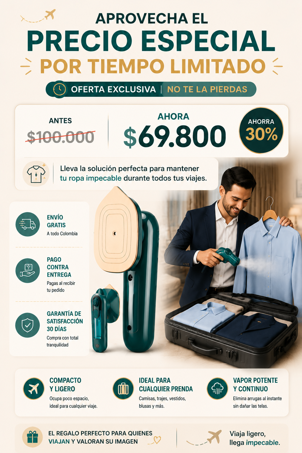 mini plancha viajera GlamPocket